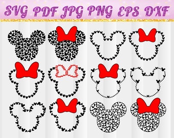 Miskey mouse head svg,Disney Mickey Mouse,Minnie Mouse silhouette,cut file,Cricut,Magic Kingdom,Disney land,family vacation shirt design,svg