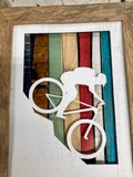 Mountain Bike Art.  Male mountain biker bombing a hill.  Last day for Christmas orders 11/31/26