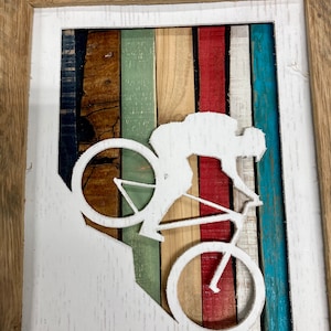 Mountain Bike Art.  Male mountain biker bombing a hill.  Last day for Christmas orders 11/31/24