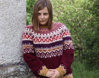 Jökull PDF patten | Icelandic wool jumper (sizes from XS to XL)| available in English, Italian and Polish