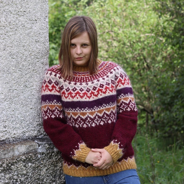 Jökull PDF patten | Icelandic wool jumper (sizes from XS to XL)| available in English, Italian and Polish