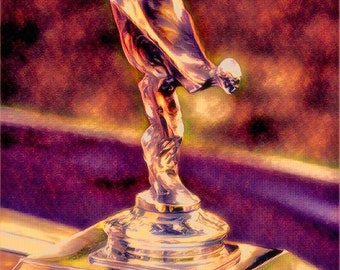 1957 Rolls Royce Silver Cloud Flying Lady Giclee Print