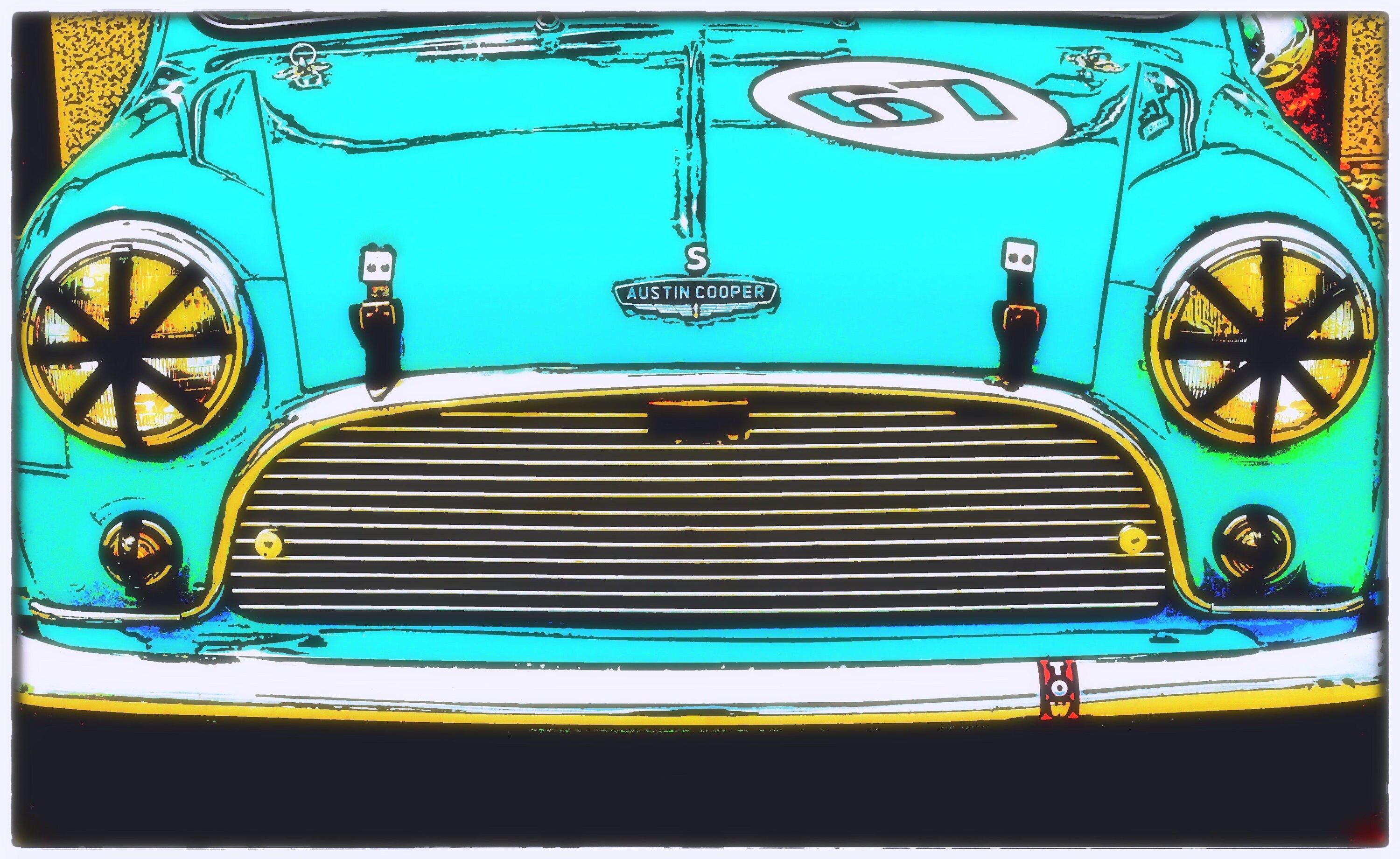 Austin Cooper Wall Art, Mini Cooper Wall Art, Austin Cooper S, Vintage ...