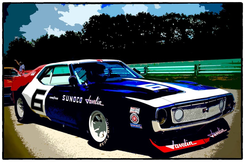 Penske Javelin Transam Wall Art 1971 Javelin Transam Etsy