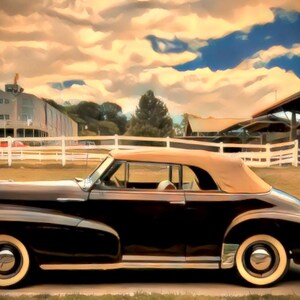 1947 Chevrolet Fleetmaster convertible, Art Deco print, Art Deco automobile, Art Deco fine art print, Classic car fine art pritn