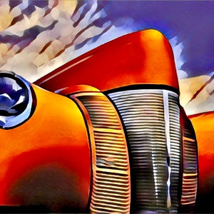 Streetrod wall art hotrod wall art 1940 Ford wall art &#39;40 Ford wall art vintage car classic car