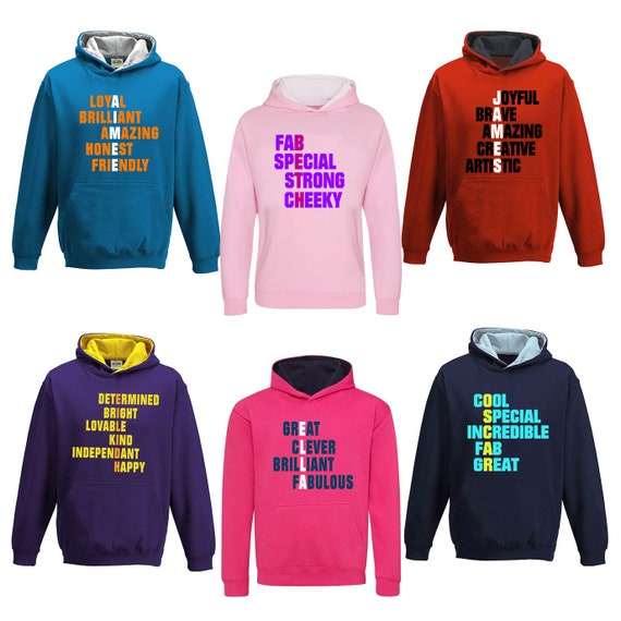 Personalised hoodies etsy sale