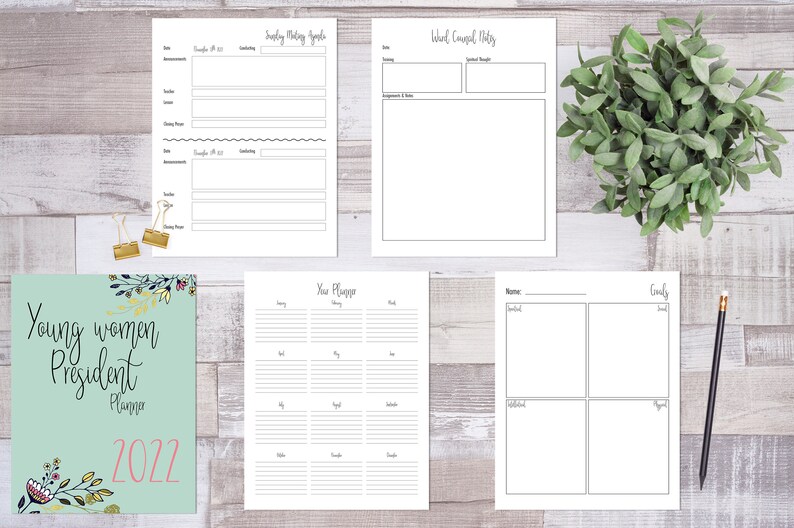 LDS Young Women Presidency Planner 2022 Instant Download Etsy