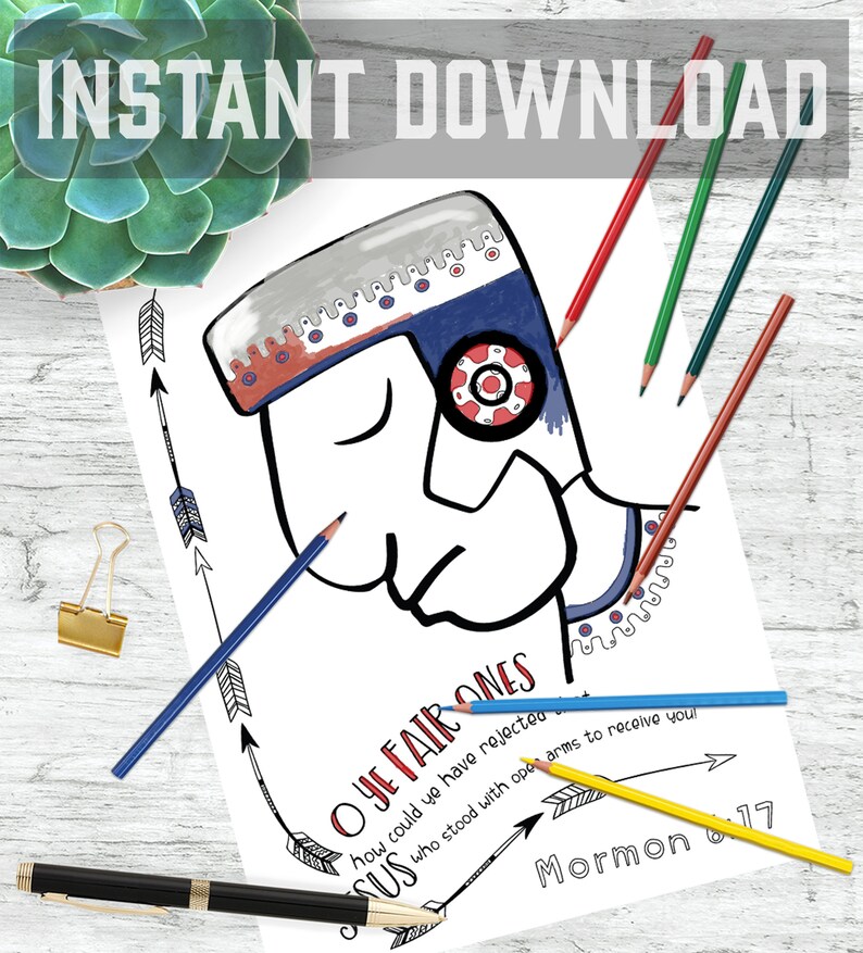 LDS Coloring Book of Mormon Prophet Mormon - Etsy