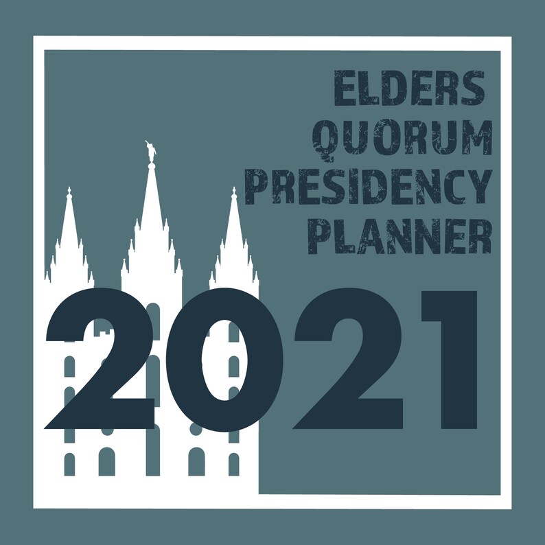 LDS Elders Quorum Presidency Planner 2021 Printable Instant Etsy