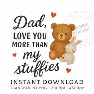 Nouveau clipart fête des pères PNG, enfants mignons vous aiment papa carte clipart, sublimation design cadeau papa, aquarelle usage Commercial image numérique