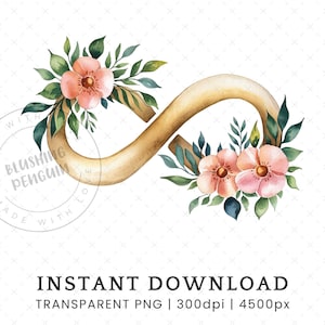 Coquette autisme PNG, gouden oneindigheidssymbool met boho bloemen clipart, autisme bewustzijn, shirt voor meisjes sublimatie design, digitale DOWNLOAD