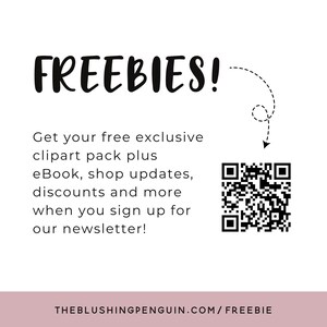 a flyer with a qr code for freebies