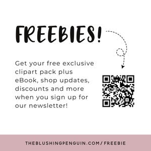 a flyer with a qr code for freebies
