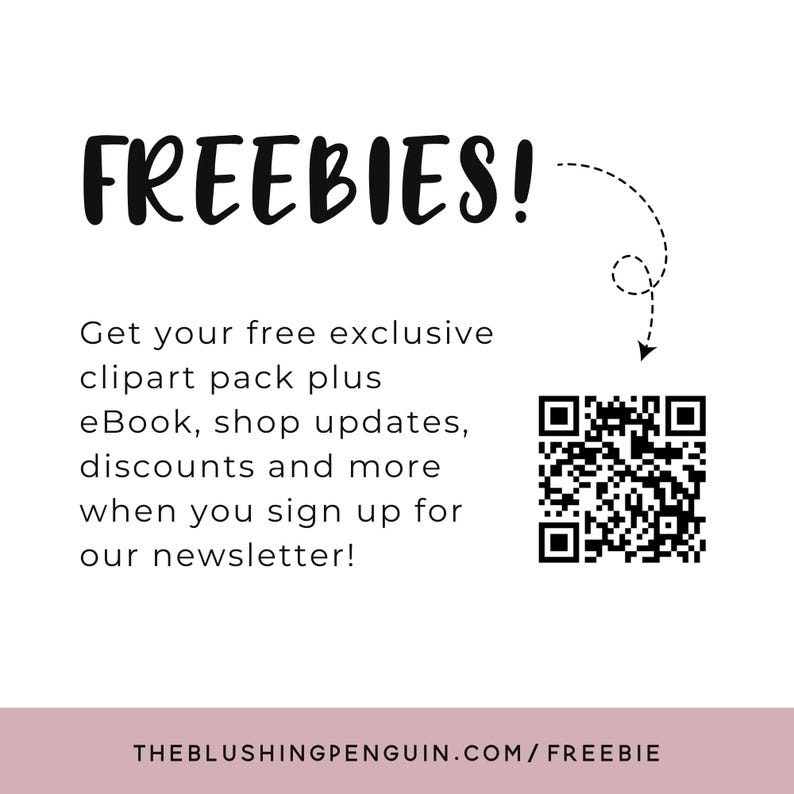 a flyer with a qr code for freebies