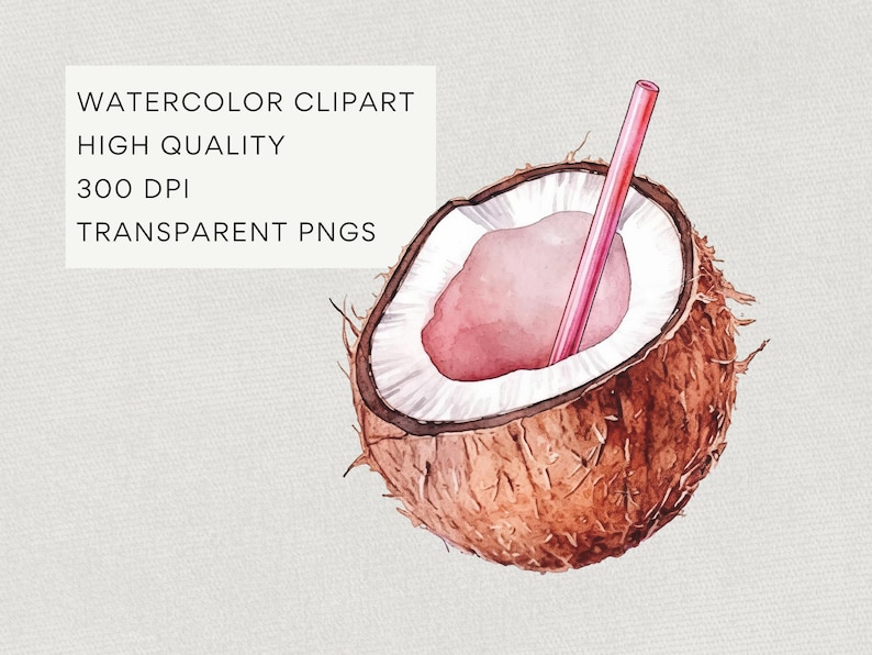 Pink Summer Beach Clipart, DIGITAL DOWNLOAD, Watercolor Coastal Vacation, Soft Girl Preppy Aesthetic Clip Art, Holiday Commercial Use PNG image 3