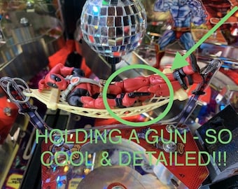 NOVITÀ! Figura personalizzata del flipper DEADPOOL che tiene in mano una pistola e si dondola sull'amaca Mod