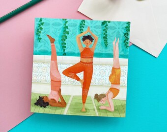 Illustrated Card - Yoga Ladies