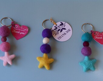 You’re a Star Key Chain, felt balls