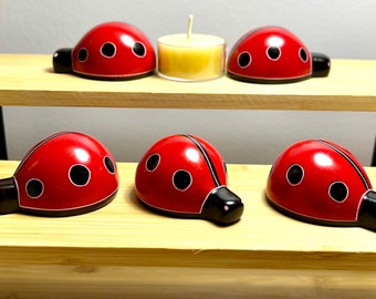 Soapstone Lady Bugs, Kenyan carved soapstone, gardener gift, Party decor, party favor,  Fair Trade African Art
