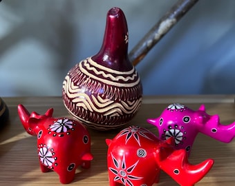 Small Rhinoceros carved Kenyan soapstone, African Animals, fathers day gift, Grad or Teacher gift, birthday favor