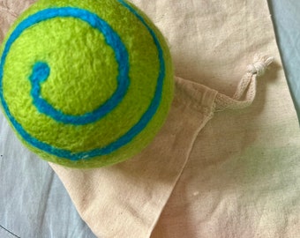 Joy Ball, Child's SOFT custom wool felt Play Ball, sensory ball, toddler ball, safe play ball, baby gift, preschool ball