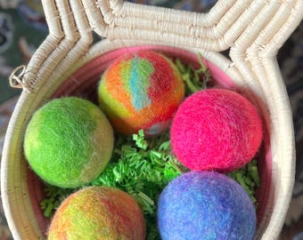 Pelota de alegría de fieltro de lana, pelota sensorial, juguete hecho a mano para niños, juego de simulación