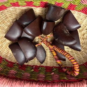 African Percussion Shakers, seed pod shakers, elephant grass shakers, natural musical instruments for kids