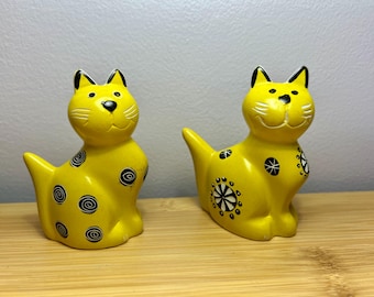 Cat figurines, carved Kenyan soapstone cat, gift for her, gift for friend, animal lover