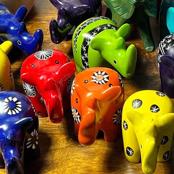 Rhinoceros carved Kenyan soapstone, African Animals, Dad or Grad or Teacher gift, birthday favor