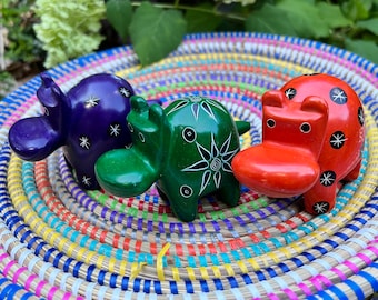 Hippo carved Kenyan soapstone, African Animals, Hippo, Fair trade, hippopotamus, birthday favor