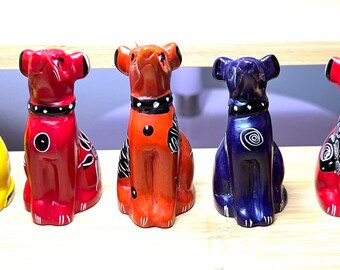 Dog Figurine, dad gift, dog lovers gift, loss of pet, carved Kenyan soapstone, birthday party favor,Fair Trade, puppy party, vet