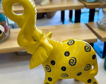Trumpeting  Elephant, Mother's Day, Father's Day, Grad gift, hand carved Kenyan soapstone sculpture, African Artisan,  elephant figure