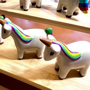 Unicorn/Llama Party,  birthday party favor, birthday table decor, Kenyan carving, Fair Trade gifts
