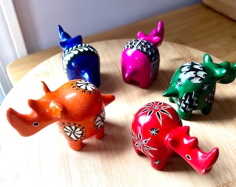 Rhinoceros carved Kenyan soapstone, African Animals, Dad or Grad or Teacher gift, birthday favor