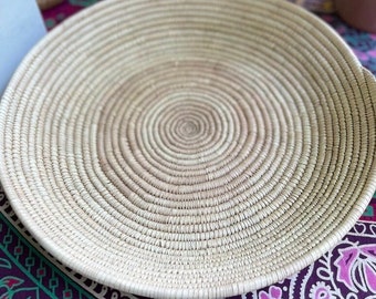 African Date palm basket, Fourteen inch table basket, party favor basket, party basket