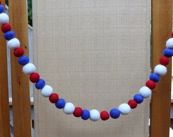 Patriots Garland Election 2020 Party felt balls Veteran's Day July 4th