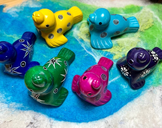 Featured listing image: Seal, ocean animal gift, ocean lover gift, Kenyan carved soapstone, marine animal gift, sea animal figurines