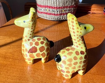 Giraffe Kenyan hand carved soapstone, African animal sculpture, Safari figurine, small giraffe figure, stocking stuffer