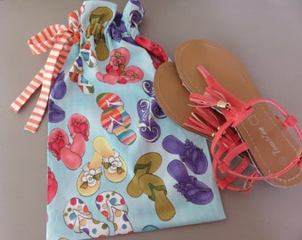 Cotton Sandal Bag, Summer Flip Flop Bag