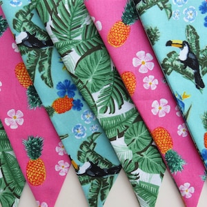 Tropical Bunting, Summerhouse Bunting, Tropical Garland, Fern and Floral Bunting