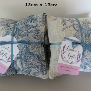 Organic Lavender Bags, Linen Toile de Jouy image 2