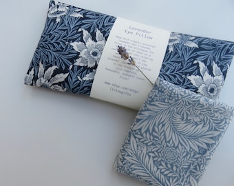 Almohada para ojos de lavanda: William Morris Cotton, mascarilla relajante + funda de repuesto