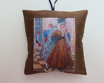 Sachet Lavande, Sachet Lavande, Art Déco, Châtaigne