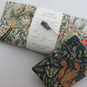 Lavender Eye Pillow, Eye Pillow plus Spare Cover, William Morris Eye Pillow
