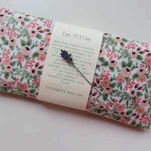 Lavender Eye Pillow, Natural Eye Pillow, Rifle Paper Co, Rosa Rose
