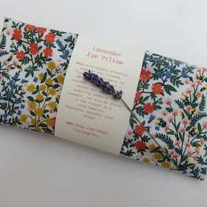 Lavender Eye Pillow, Organic Eye Pillow, Wildwood Garden