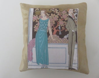 Lavender Sachet, Lavender Bag, Art Deco, Caramel