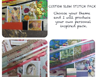Slow Stitch Kit Custom Slow Stitch Choose Your Own Theme Slow Stitching Pack