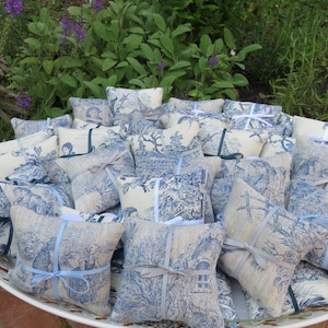 Organic Lavender Bags, Linen Toile de Jouy image 6